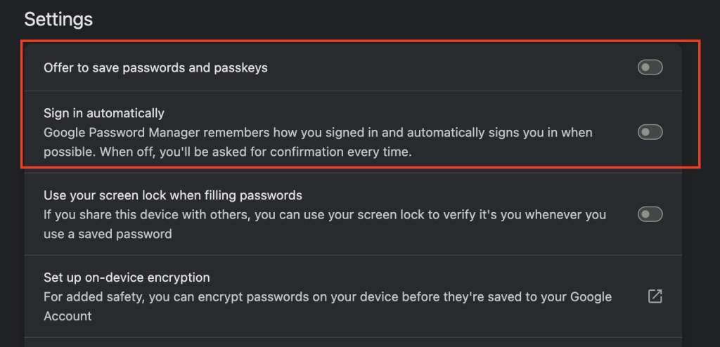 Password autofill